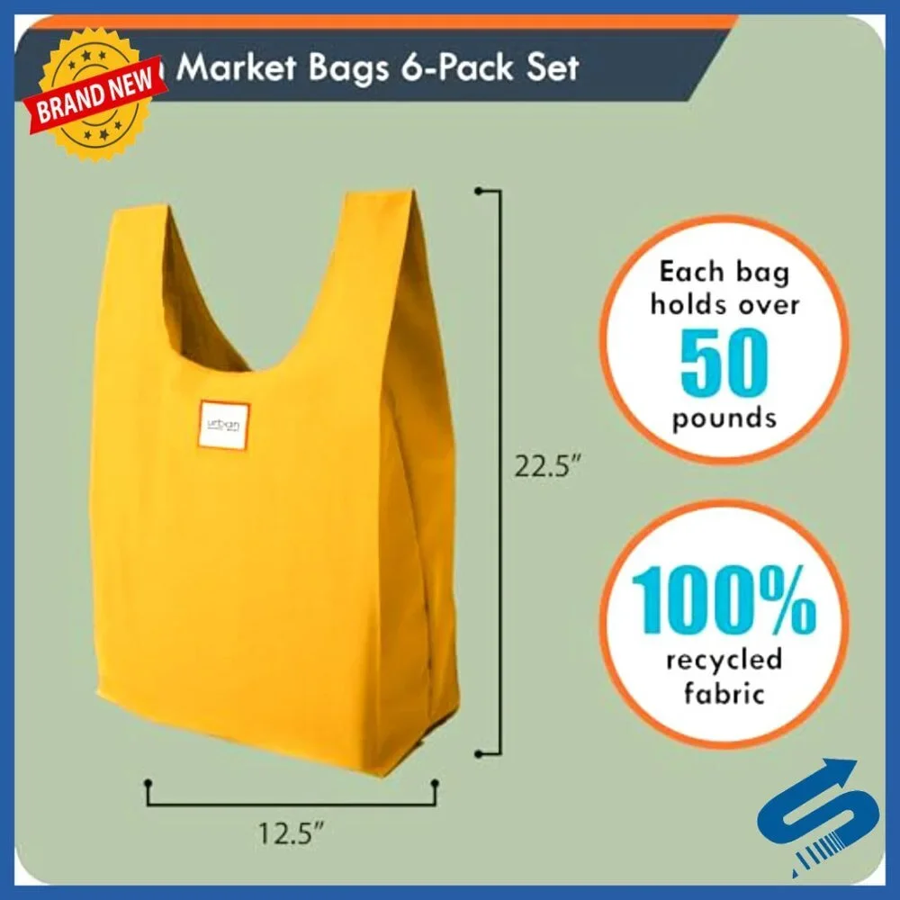 Foldable Reusable Shopping Bags Set Luxury Quality Compact Pouch Machine